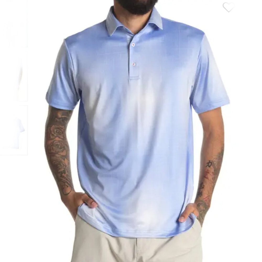 Light Blue Gradient  Golf Shirt - TailorByrd - NWT